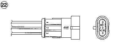 Obrázok Lambda sonda NGK 890mm 1887