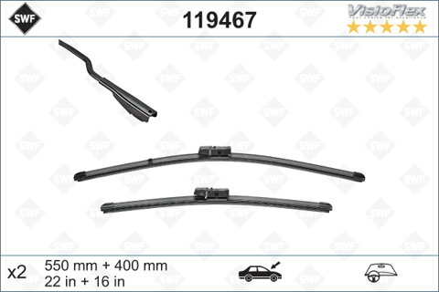 Obrázok Stierače SWF ORIGINAL VISIOFLEX SET 119467