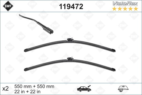 Obrázok Stierače SWF ORIGINAL VISIOFLEX SET 119472