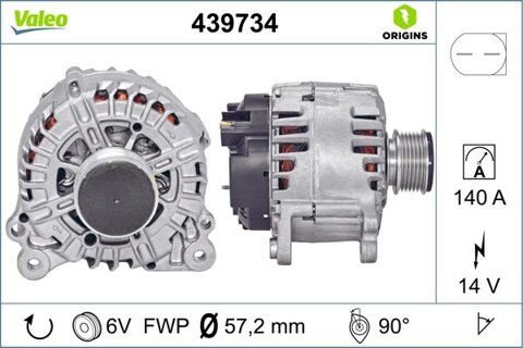 Obrázok Alternátor VALEO NEW ORIGINAL PART 439734