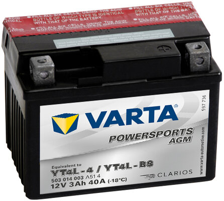 Obrázok Motobatéria VARTA YT4L-BS, 3 Ah, 12 V (503 014 003 A51 4)