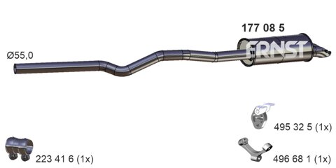 Obrázok Koncový tlmič výfuku ERNST 177085