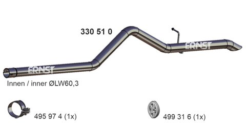 Obrázok Výfukové potrubie ERNST 330510