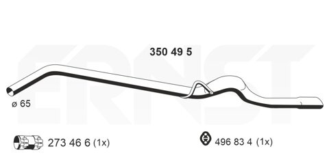 Obrázok Výfukové potrubie ERNST 350495