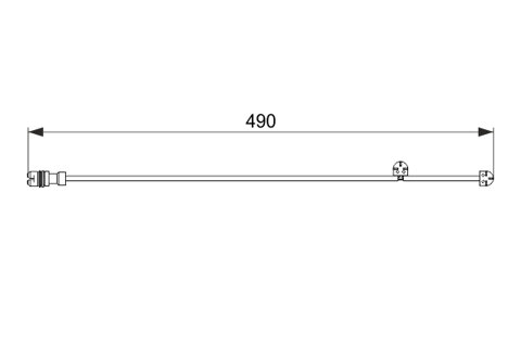 Obrázok Výstrażný kontakt opotrebenia brzdového oblożenia BOSCH 1 987 474 560