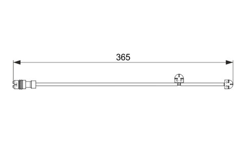 Obrázok Výstrażný kontakt opotrebenia brzdového oblożenia BOSCH 1 987 474 570