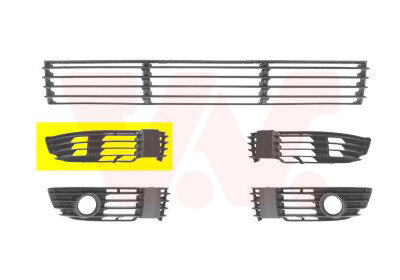 Obrázok Vetracia mrieżka v nárazníku VAN WEZEL AUTOPARTS BELGIUM 5837592