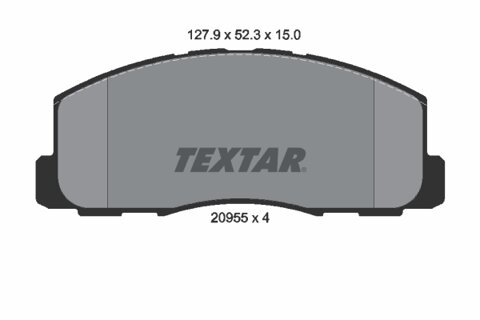 Obrázok Sada brzdových platničiek kotúčovej brzdy TEXTAR 2095501