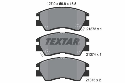 Obrázok Sada brzdových platničiek kotúčovej brzdy TEXTAR 2137301