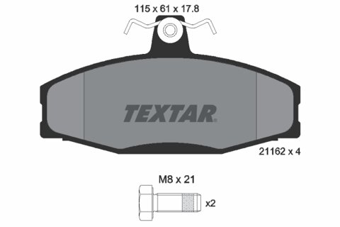 Obrázok Sada brzdových platničiek kotúčovej brzdy TEXTAR 2166201