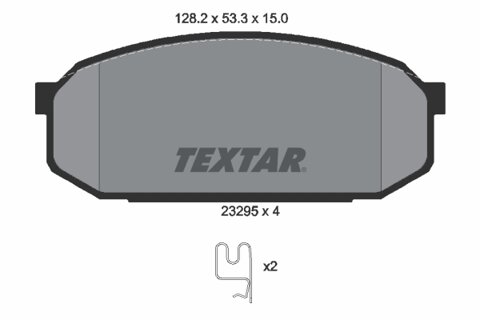 Obrázok Sada brzdových platničiek kotúčovej brzdy TEXTAR 2329501