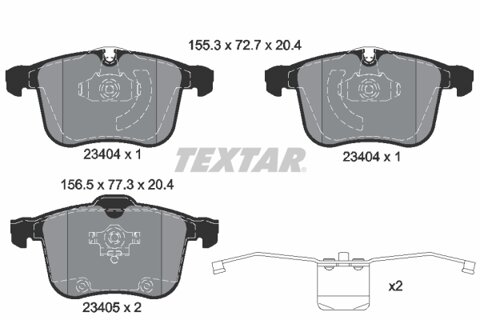 Obrázok Sada brzdových platničiek kotúčovej brzdy TEXTAR 2340404