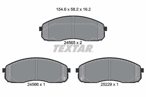 Obrázok Sada brzdových platničiek kotúčovej brzdy TEXTAR 2456501