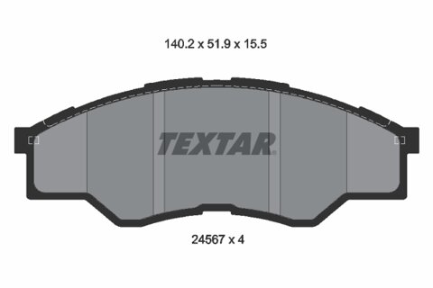 Obrázok Sada brzdových platničiek kotúčovej brzdy TEXTAR 2456701