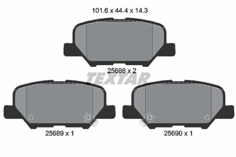 Obrázok Sada brzdových platničiek kotúčovej brzdy TEXTAR 2568801