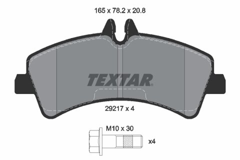 Obrázok Sada brzdových platničiek kotúčovej brzdy TEXTAR 2921702