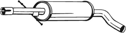 Obrázok Stredný tlmič výfuku Bosal Deutschland GmbH 105-497