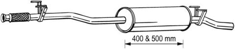 Obrázok Stredný tlmič výfuku Bosal Deutschland GmbH 291-069