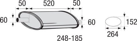 Obrázok Stredny tlmic vyfuku, univerzalny Bosal Deutschland GmbH 248-185