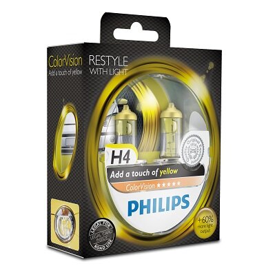 Obrázok PHILIPS Autožiarovka H4 12V ColorVision Yellow 2ks