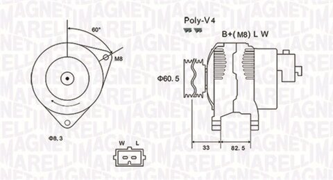 Obrázok Alternátor MAGNETI MARELLI 063731317010