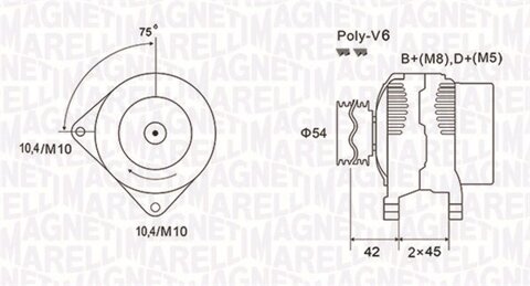 Obrázok Alternátor MAGNETI MARELLI 063731564010