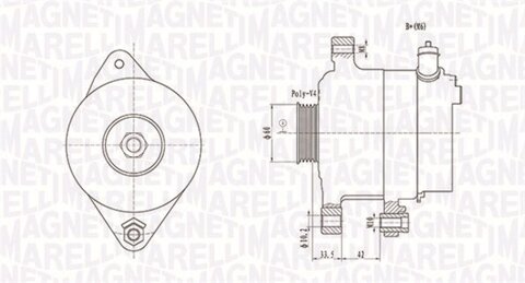 Obrázok Alternátor MAGNETI MARELLI 063731595010