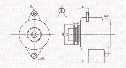 Obrázok Alternátor MAGNETI MARELLI 063731615010