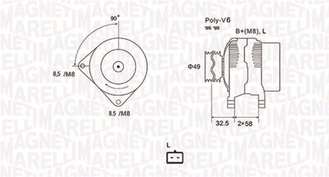 Obrázok Alternátor MAGNETI MARELLI 063731627010