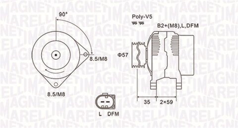 Obrázok Alternátor MAGNETI MARELLI 063731675010