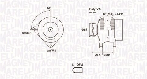 Obrázok Alternátor MAGNETI MARELLI 063731678010