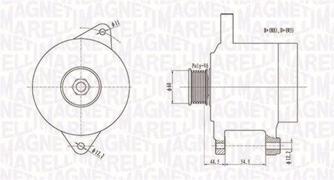 Obrázok Alternátor MAGNETI MARELLI 063731696010