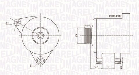 Obrázok Alternátor MAGNETI MARELLI 063731747010