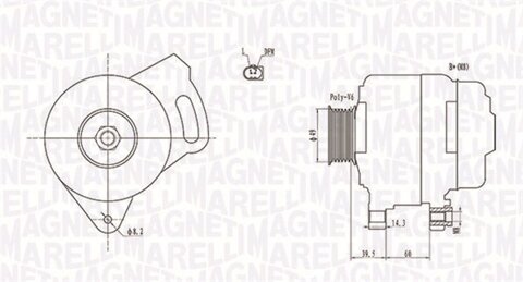 Obrázok Alternátor MAGNETI MARELLI 063731750010