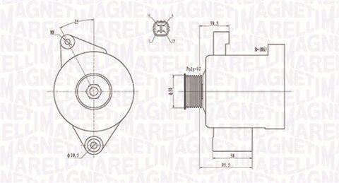 Obrázok Alternátor MAGNETI MARELLI 063731796010