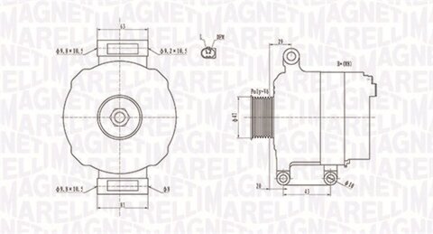 Obrázok Alternátor MAGNETI MARELLI 063731867010