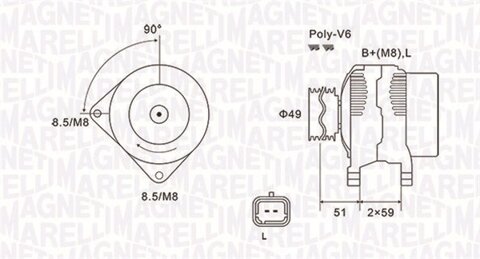 Obrázok Alternátor MAGNETI MARELLI 063731881010