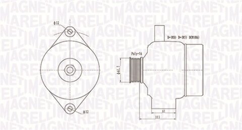 Obrázok Alternátor MAGNETI MARELLI 063731890010