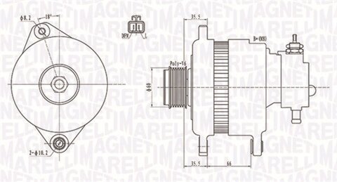 Obrázok Alternátor MAGNETI MARELLI 063731899010