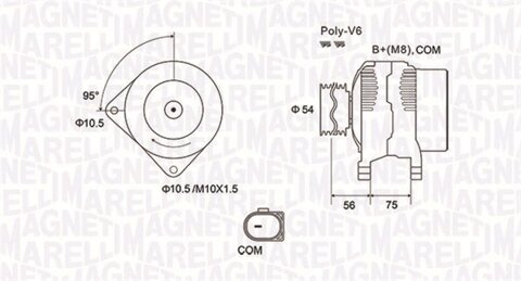 Obrázok Alternátor MAGNETI MARELLI 063731904010