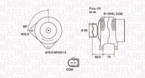 Obrázok Alternátor MAGNETI MARELLI 063731905010