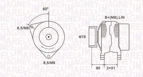 Obrázok Alternátor MAGNETI MARELLI 063731919010