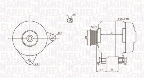 Obrázok Alternátor MAGNETI MARELLI 063731921010