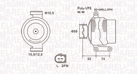 Obrázok Alternátor MAGNETI MARELLI 063731928010