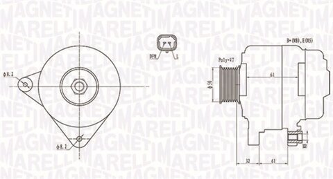 Obrázok Alternátor MAGNETI MARELLI 063731959010