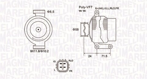 Obrázok Alternátor MAGNETI MARELLI 063731965010