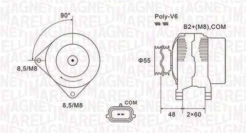 Obrázok Alternátor MAGNETI MARELLI 063731974010