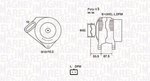 Obrázok Alternátor MAGNETI MARELLI 063731976010