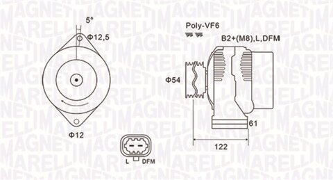 Obrázok Alternátor MAGNETI MARELLI 063732005010