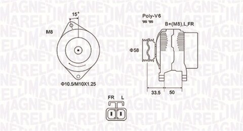 Obrázok Alternátor MAGNETI MARELLI 063732020010